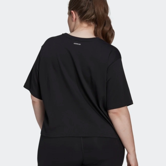 New Adidas Aeroready Crop Training tee plus size - Picture 2 of 4